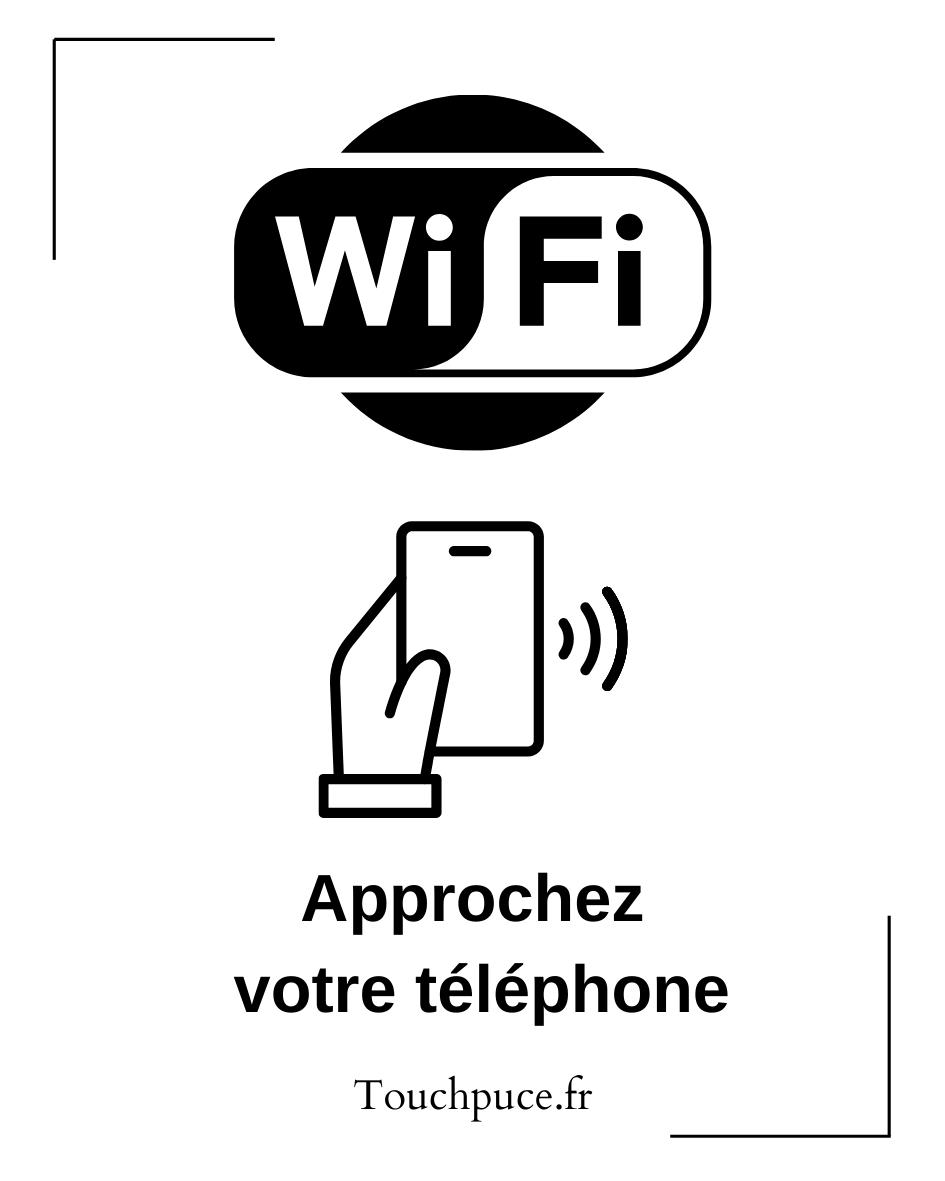 Autocollant Signal WiFi | Autocollant Zone WiFi | touchpuce