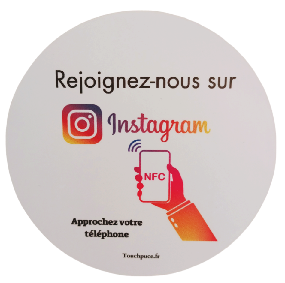 Sticker vitrine Instagram blanc