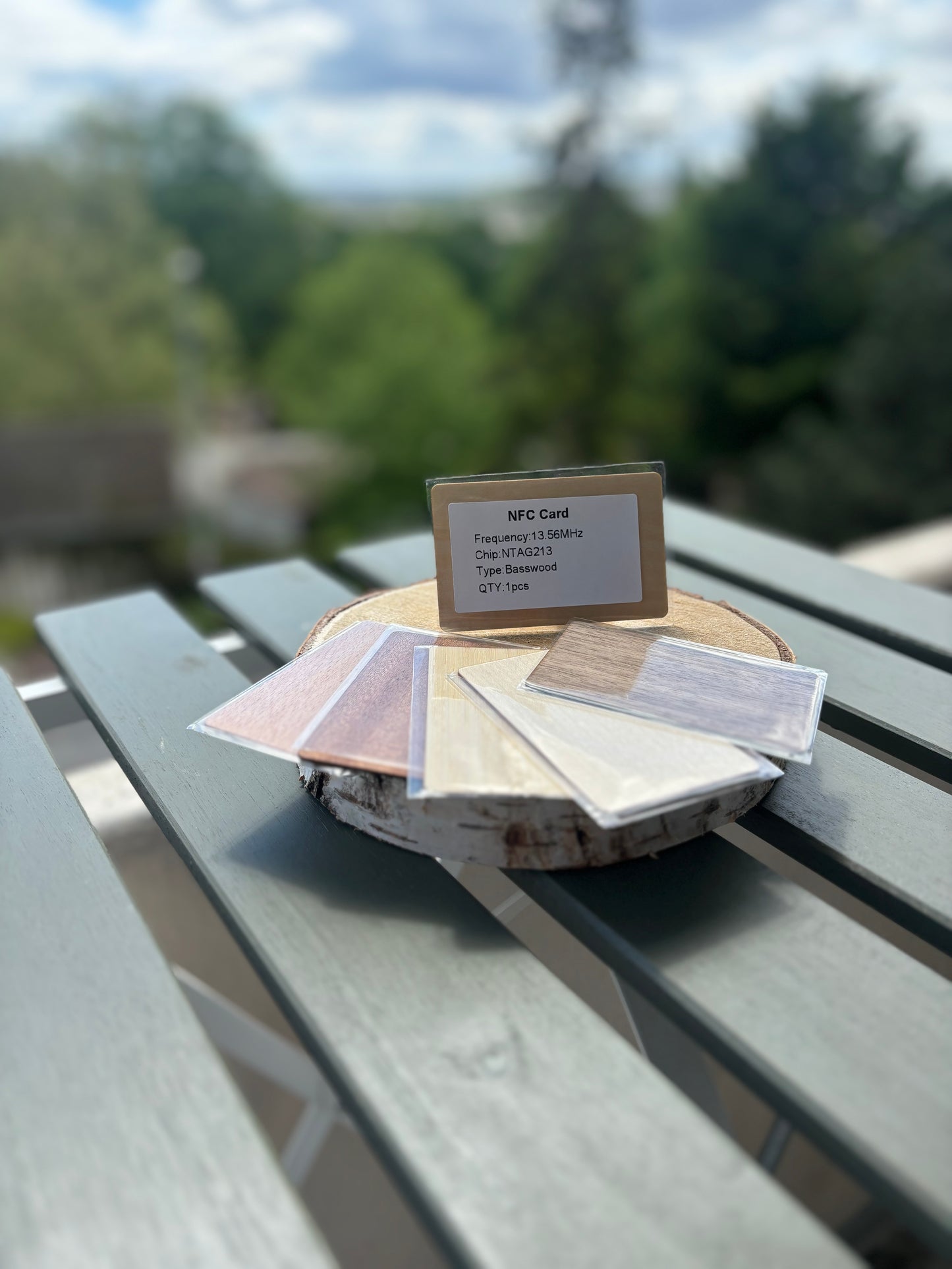 Carte NFC en bois personnalisable | Carte NFC bois | touchpuce