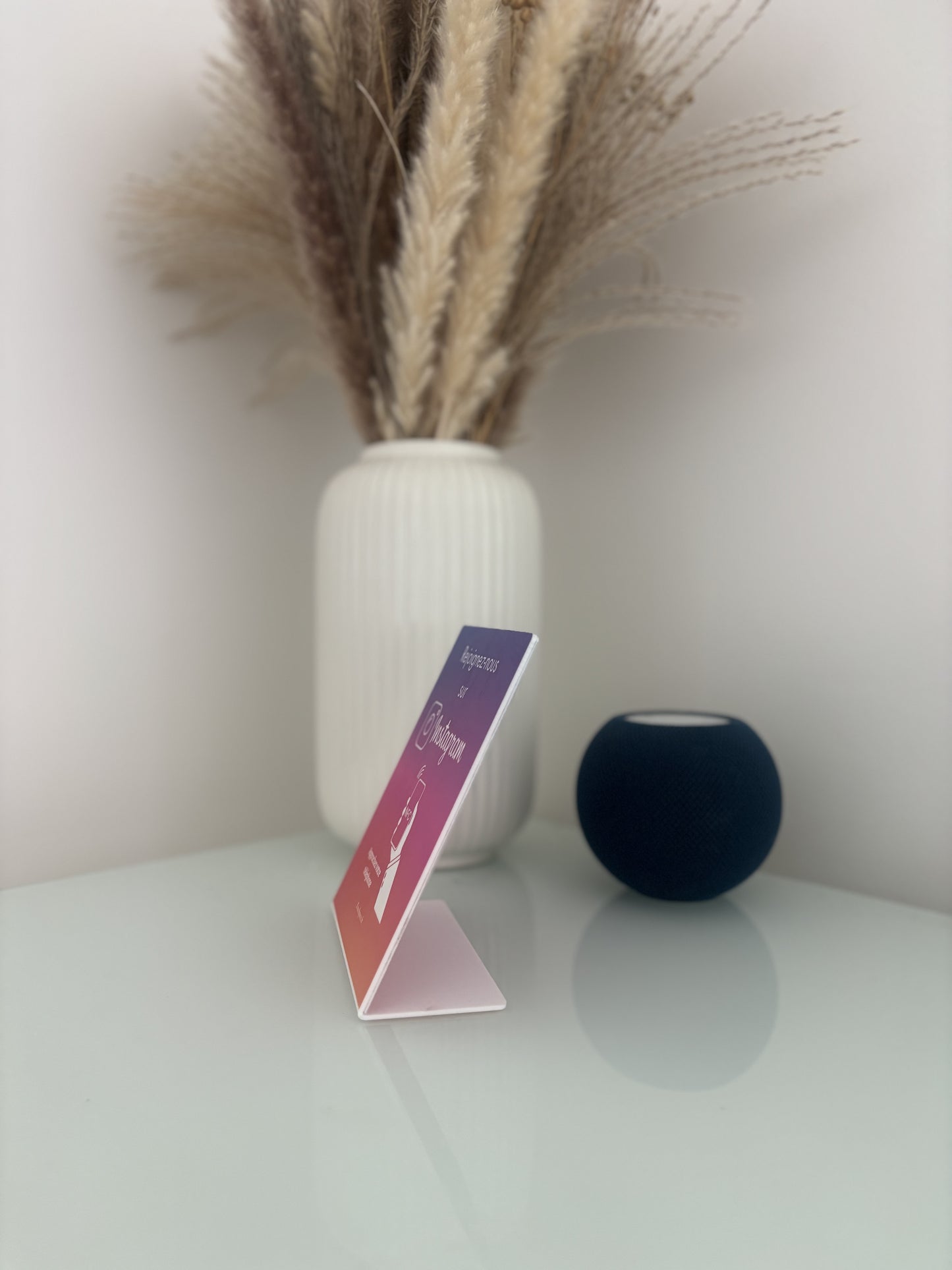 Support Instagram NFC en L coloré