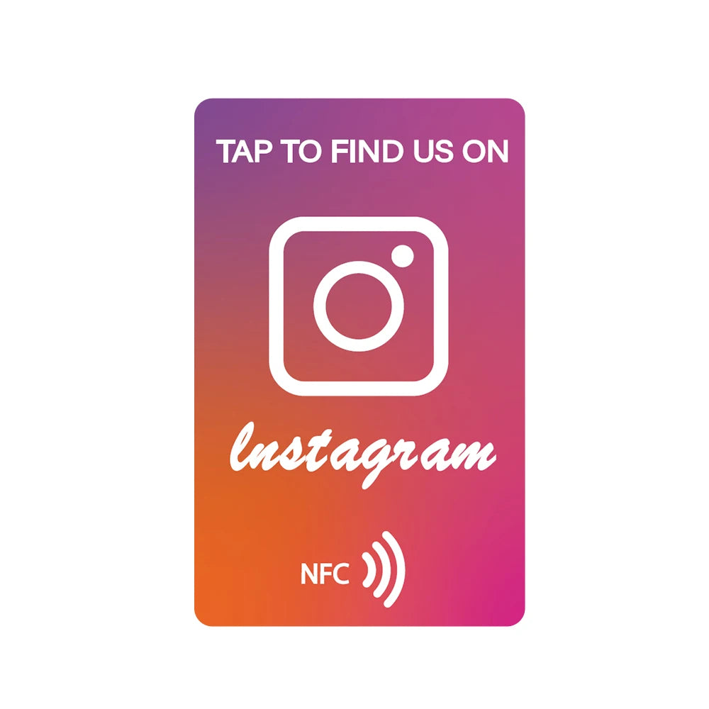 Carte NFC instagram | Étiquette NFC Instagram | touchpuce